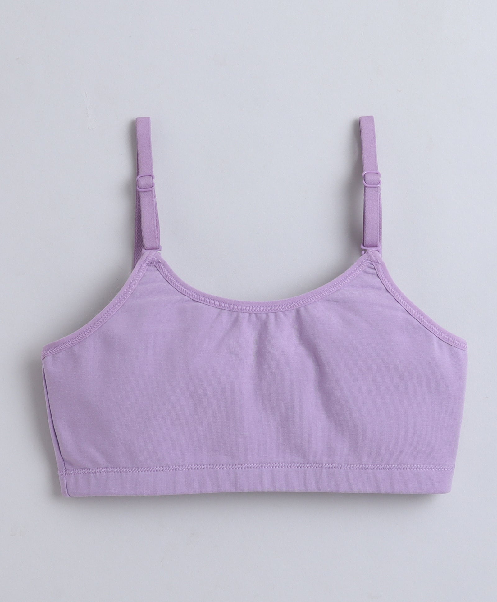 BUMZEE Peach & Lavender Girls Cotton Non Padded Beginners Bra Pack of 2