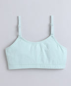 Bumzee Pink & Mint Green Beginners Bra, Pack of 2, Sleeveless, Stretch Cotton, Padded (Style Peb11474)