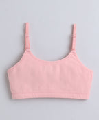 Bumzee Pink & Mint Green Beginners Bra, Pack of 2, Sleeveless, Stretch Cotton, Padded (Style Peb11474)