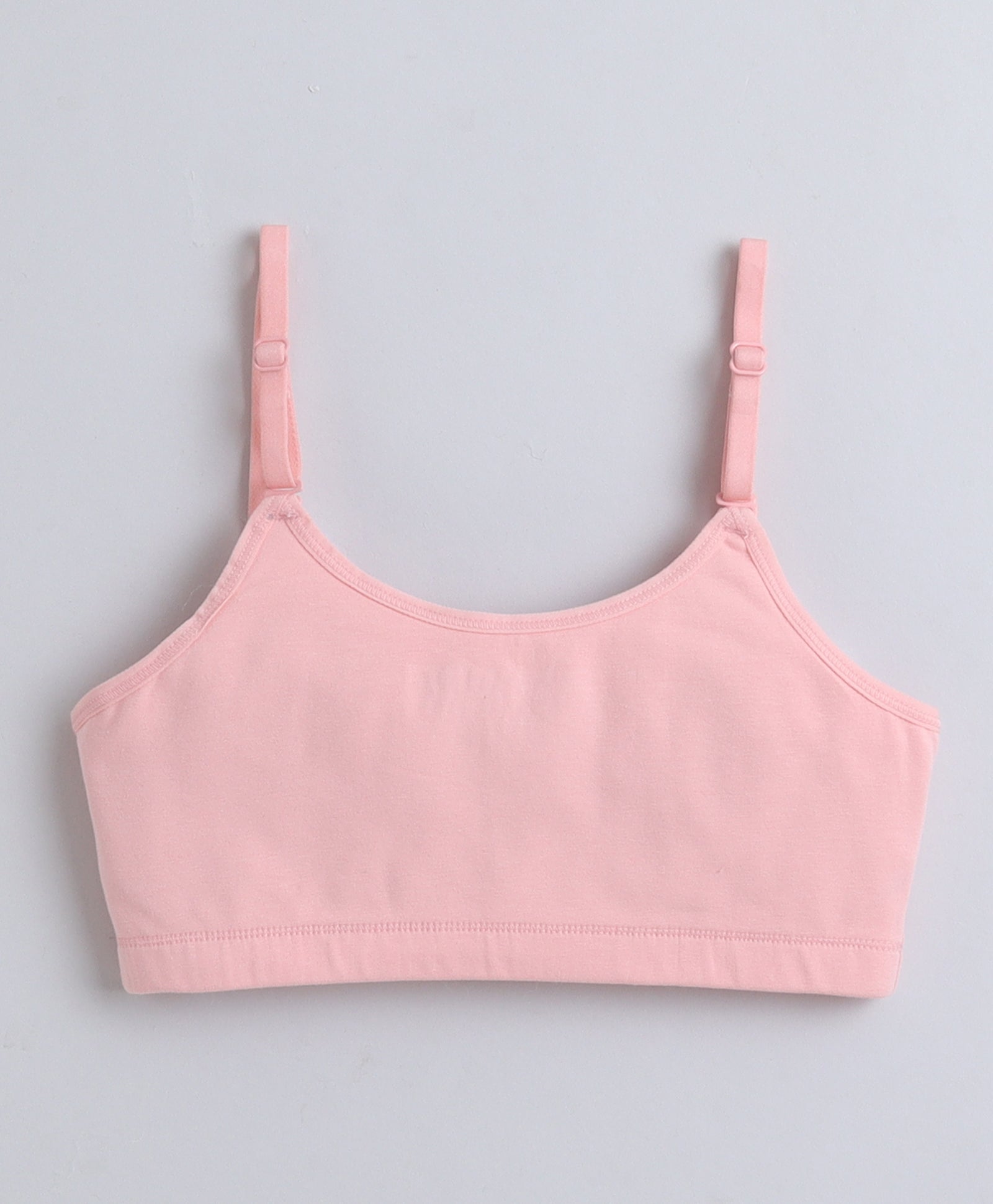 BUMZEE Pink & Mint Green Girls Cotton Non Padded Beginners Bra Pack of 2