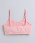 Bumzee Pink & Mint Green Beginners Bra, Pack of 2, Sleeveless, Stretch Cotton, Padded (Style Peb11474)