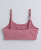 Bumzee Beige & Mauve Beginners Bra, Pack of 2, Sleeveless, Stretch Cotton