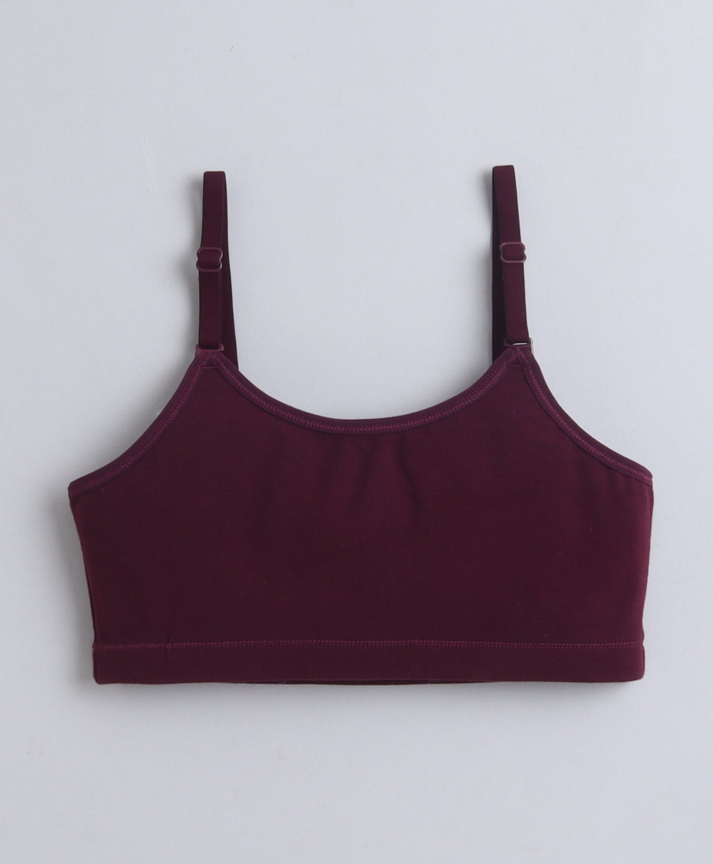 Bumzee Peach & Wine Beginners Bra, Pack of 2, Sleeveless, Stretch Cotton