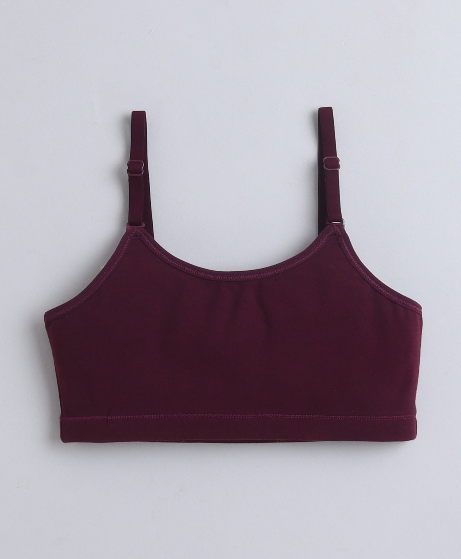 BUMZEE Peach & Wine Girls Cotton Non Padded Beginners Bra Pack of 2