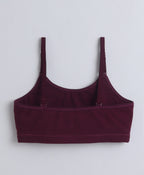 Bumzee Peach & Wine Beginners Bra, Pack of 2, Sleeveless, Stretch Cotton