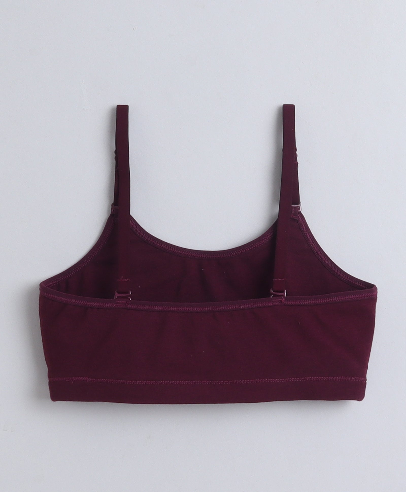 BUMZEE Peach & Wine Girls Cotton Non Padded Beginners Bra Pack of 2