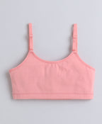 Bumzee Peach & Wine Beginners Bra, Pack of 2, Sleeveless, Stretch Cotton