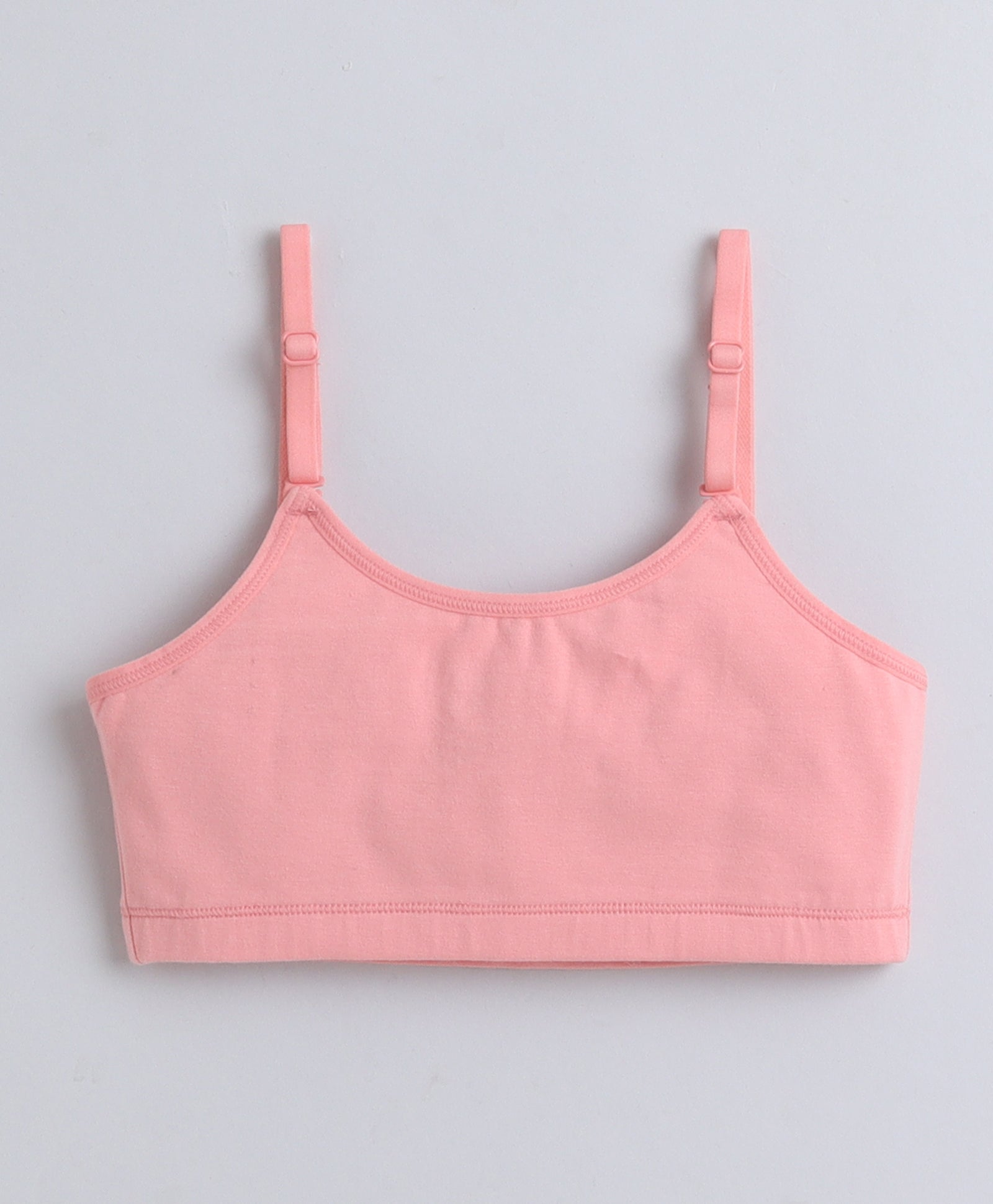 BUMZEE Peach & Wine Girls Cotton Non Padded Beginners Bra Pack of 2