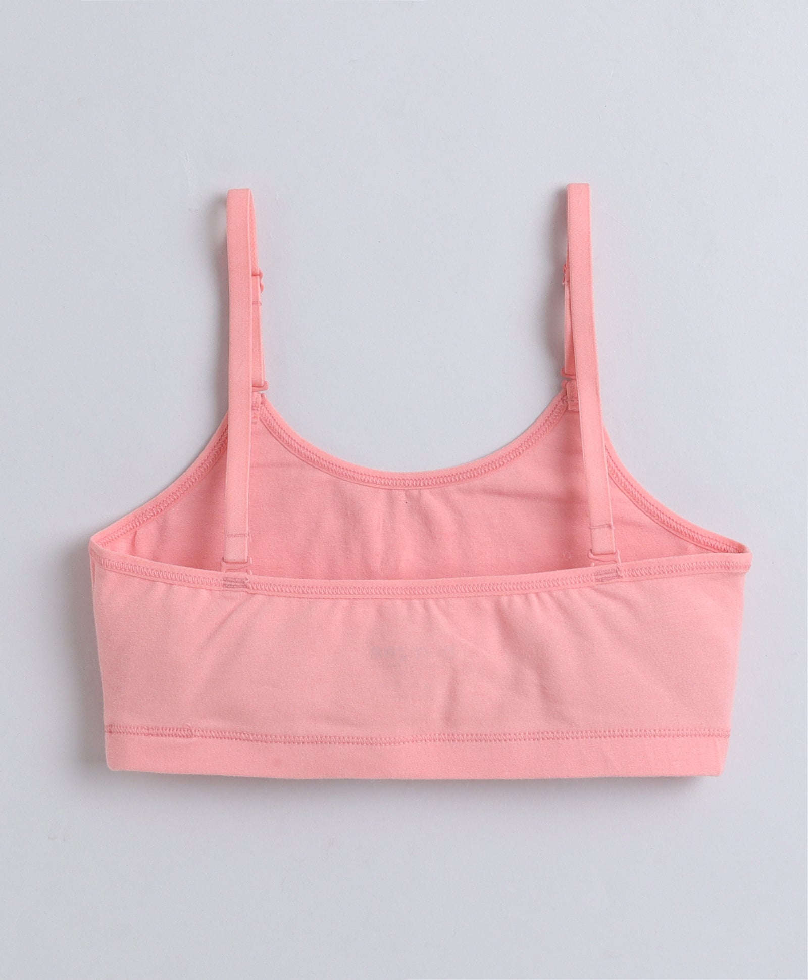 BUMZEE Peach & Wine Girls Cotton Non Padded Beginners Bra Pack of 2