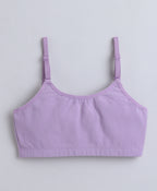 Bumzee Navy & Lavender Beginners Bra, Pack of 2, Sleeveless, Stretch Cotton