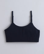 Bumzee Navy & Lavender Beginners Bra, Pack of 2, Sleeveless, Stretch Cotton