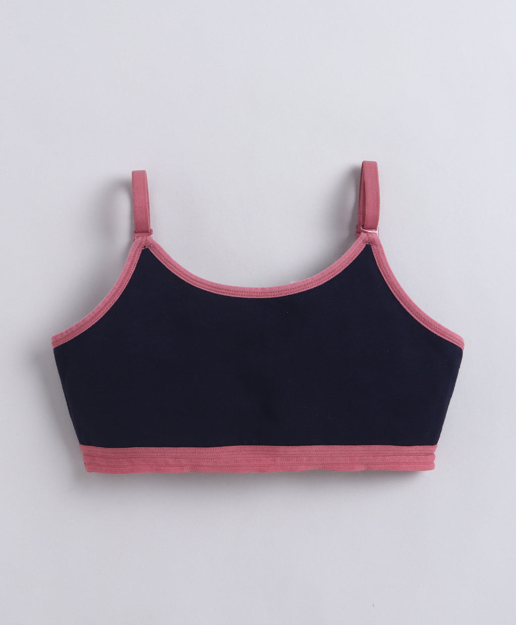 Bumzee Navy & Mauve Beginners Bra, Pack of 2, Sleeveless, Stretch Cotton, Non Padded (Style Peb11482)