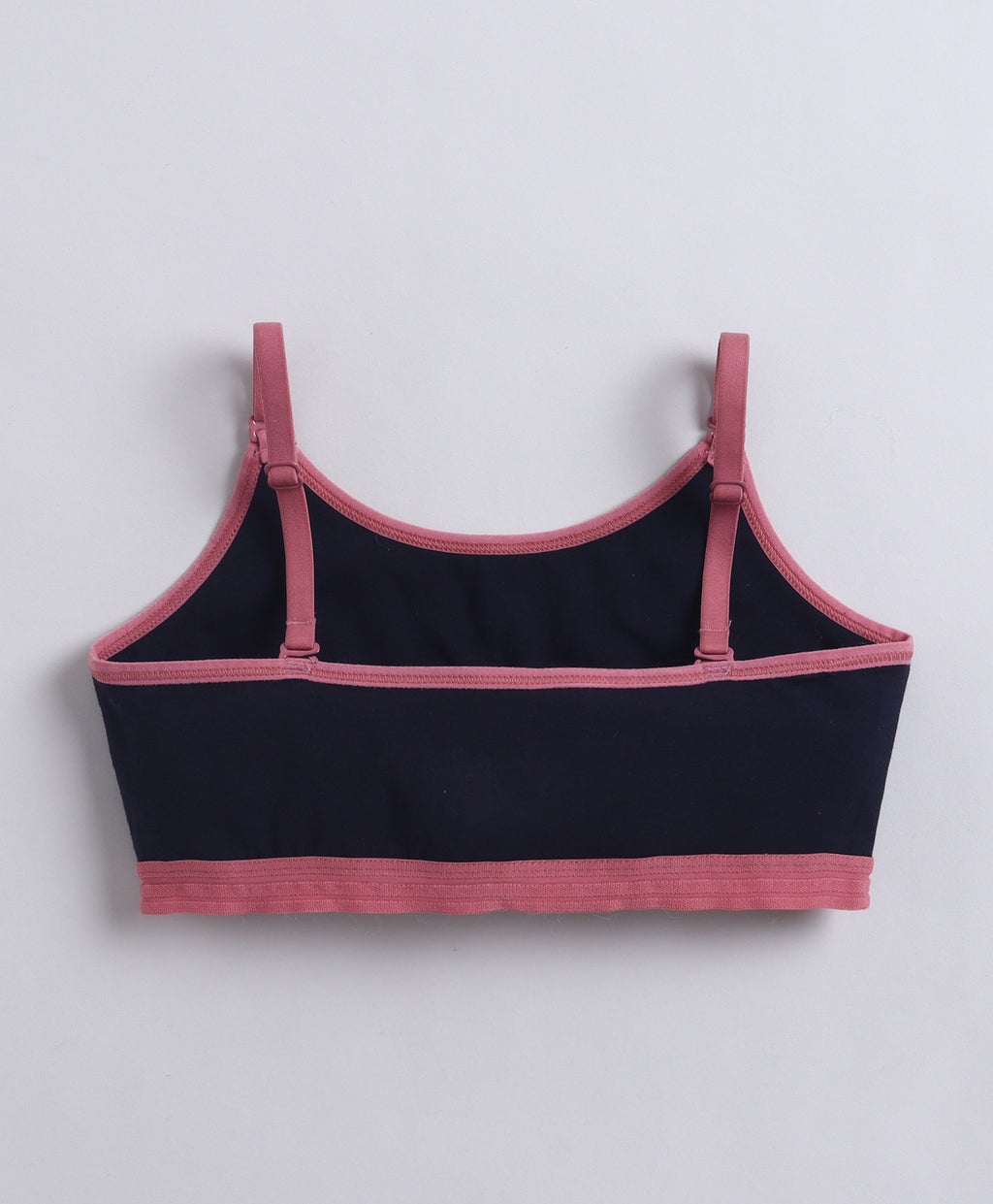 Bumzee Navy & Mauve Beginners Bra, Pack of 2, Sleeveless, Stretch Cotton, Non Padded (Style Peb11482)