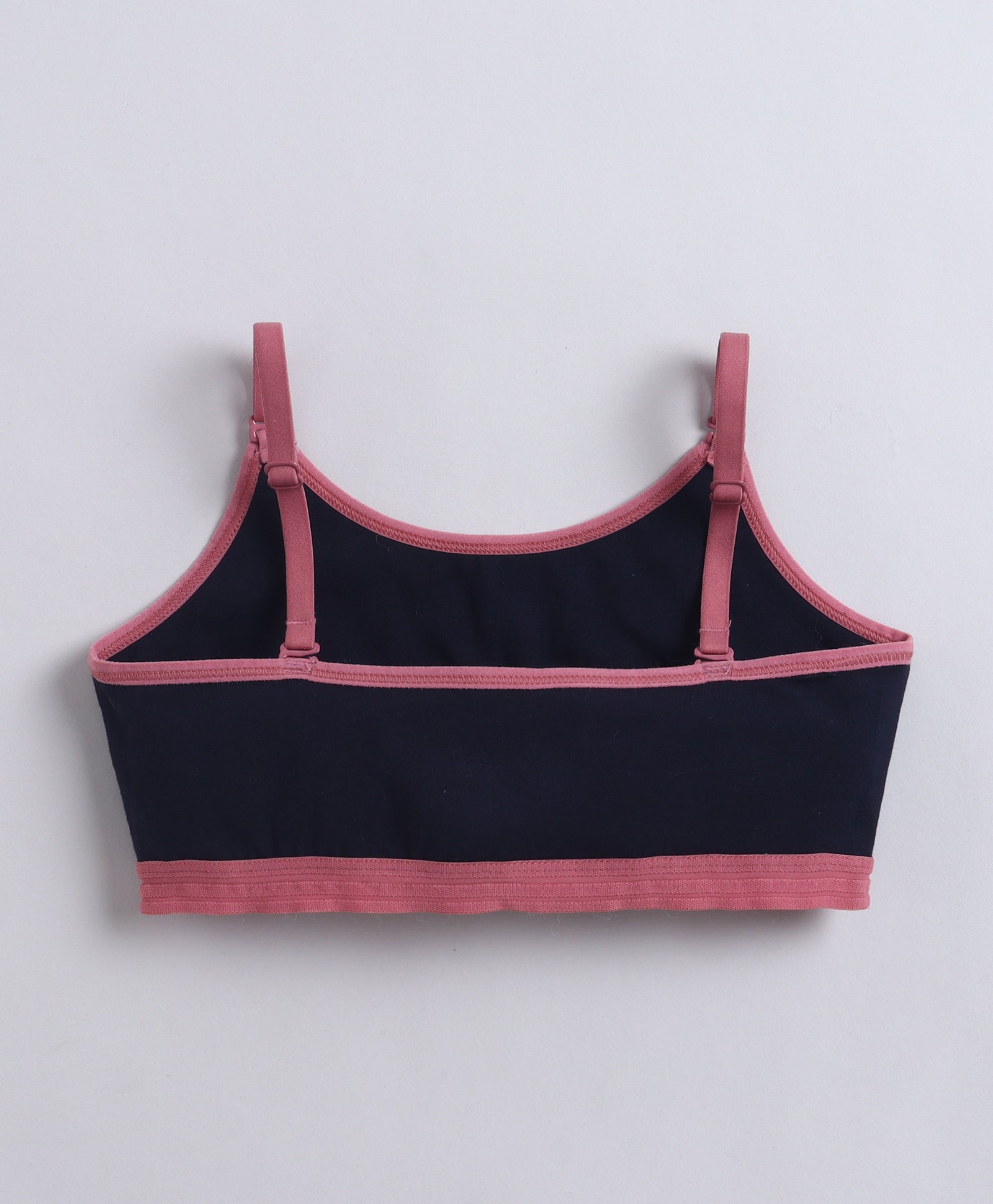 BUMZEE Navy & Mauve Girls Cotton Non Padded Beginners Bra Pack of 2