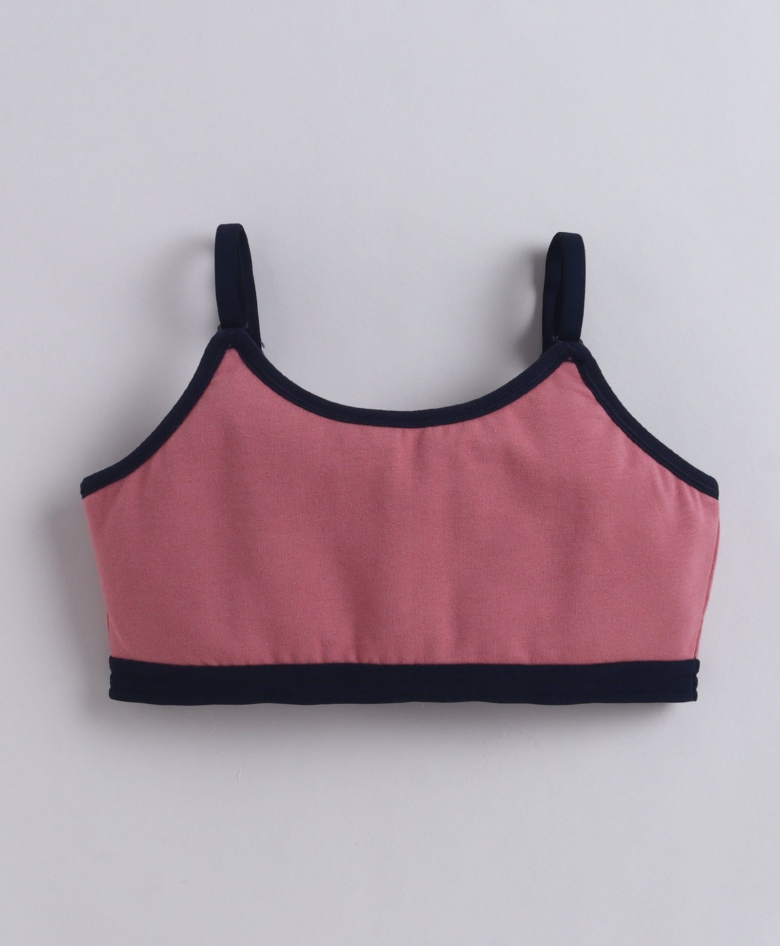 BUMZEE Navy & Mauve Girls Cotton Non Padded Beginners Bra Pack of 2