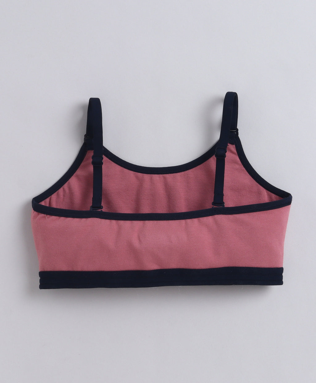 Bumzee Navy & Mauve Beginners Bra, Pack of 2, Sleeveless, Stretch Cotton, Non Padded (Style Peb11482)
