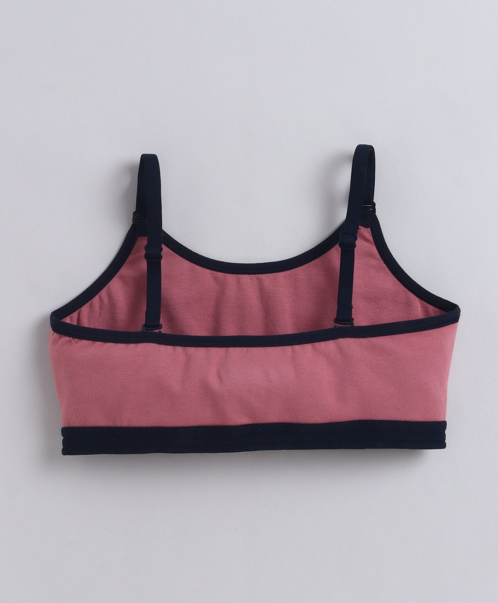 BUMZEE Navy & Mauve Girls Cotton Non Padded Beginners Bra Pack of 2