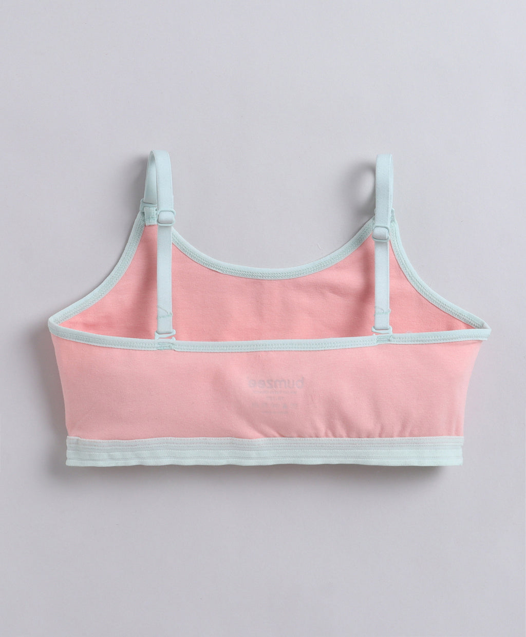 Bumzee Pink & Mint Green Beginners Bra, Pack of 2, Sleeveless, Stretch Cotton, Padded (Style Peb11483)