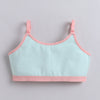 BUMZEE Pink & Mint Green Girls Cotton Non Padded Beginners Bra Pack of 2