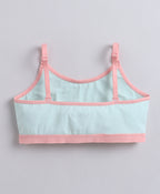 Bumzee Pink & Mint Green Beginners Bra, Pack of 2, Sleeveless, Stretch Cotton, Padded (Style Peb11483)