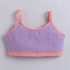 BUMZEE Peach & Lavender Girls Cotton Non Padded Beginners Bra Pack of 2