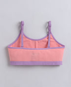 Bumzee Peach & Lavender Beginners Bra, Pack of 2, Sleeveless, Stretch Cotton, Non Padded (Style Peb11484)