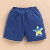 BUMZEE Off White & Blue Boys Shorts Pack Of 2