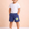 BUMZEE Off White & Blue Boys Shorts Pack Of 2