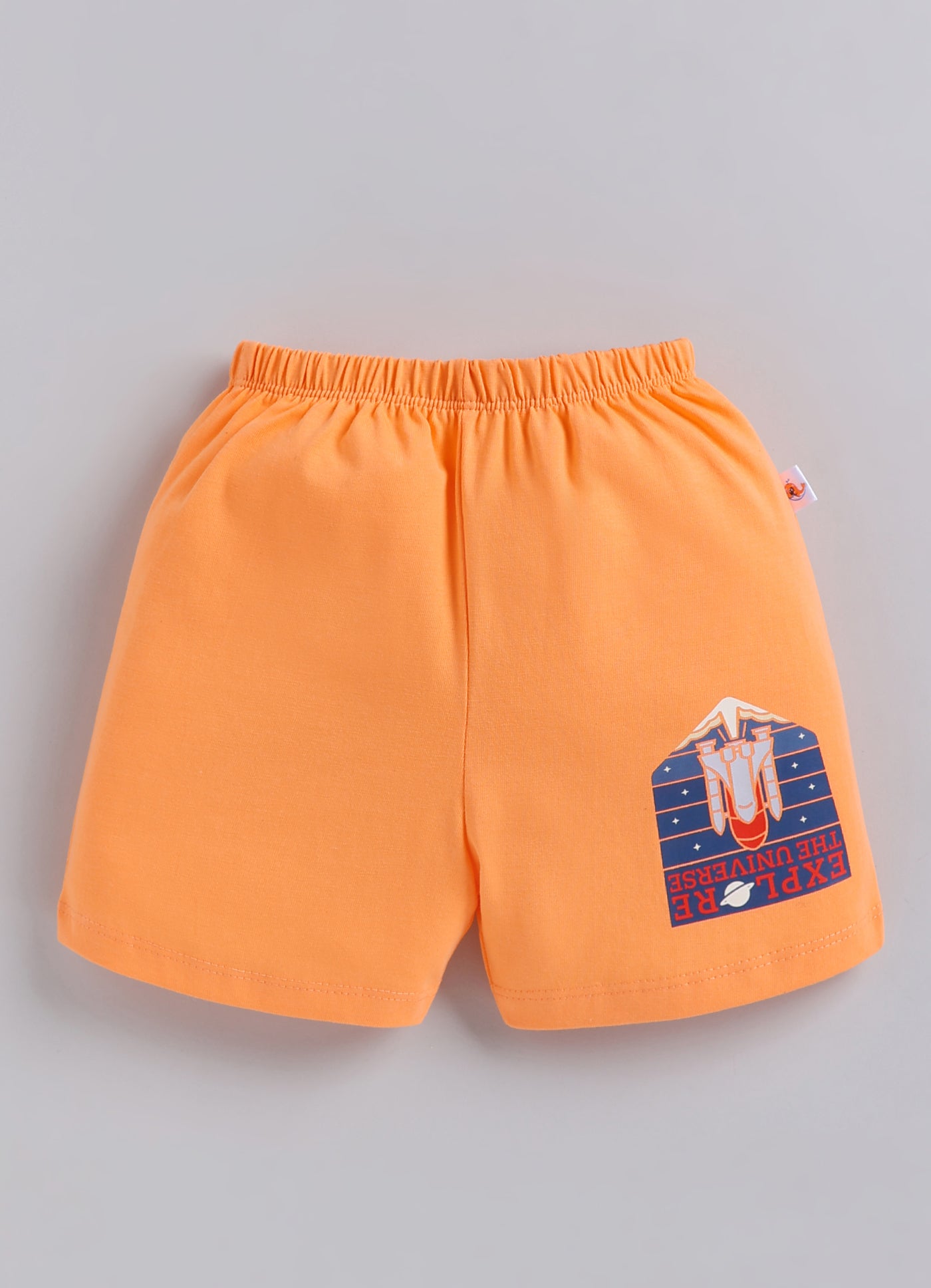 BUMZEE Orange & Sky Blue Boys Shorts Pack Of 2