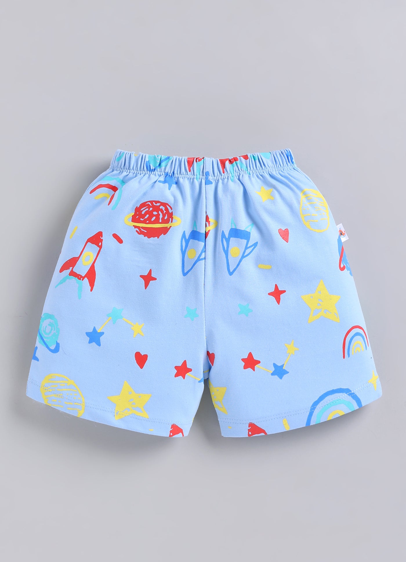 BUMZEE Orange & Sky Blue Boys Shorts Pack Of 2