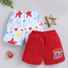 BUMZEE Red & White Boys Shorts Pack Of 2