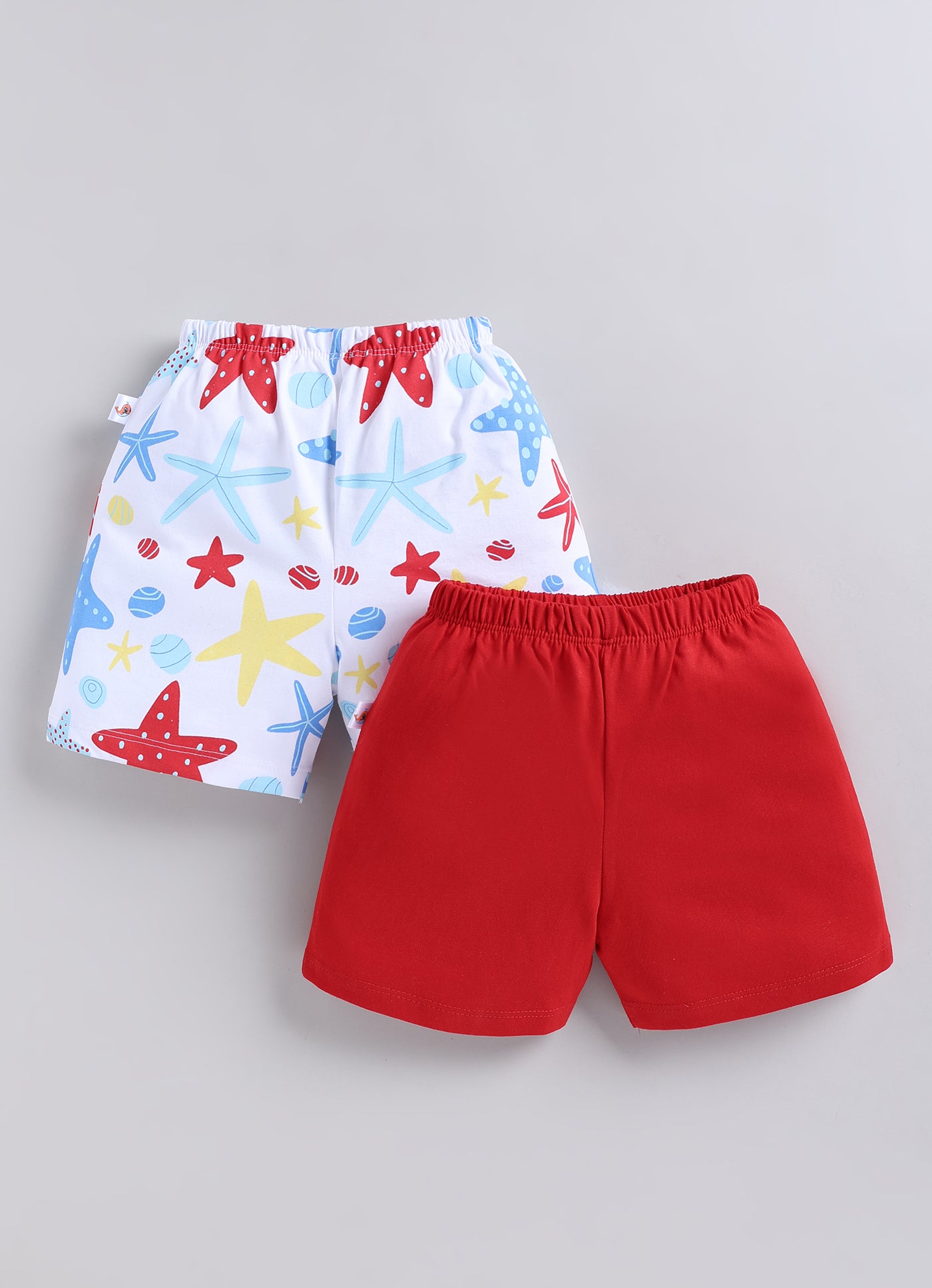 BUMZEE Red & White Boys Shorts Pack Of 2
