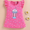 Pink Girls Cap Sleeves Frock / Dress