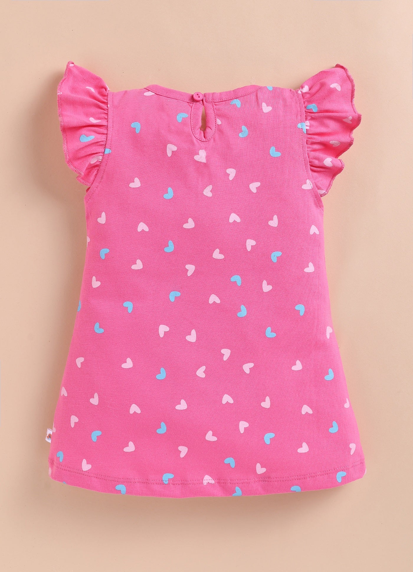 Pink Girls Cap Sleeves Frock / Dress