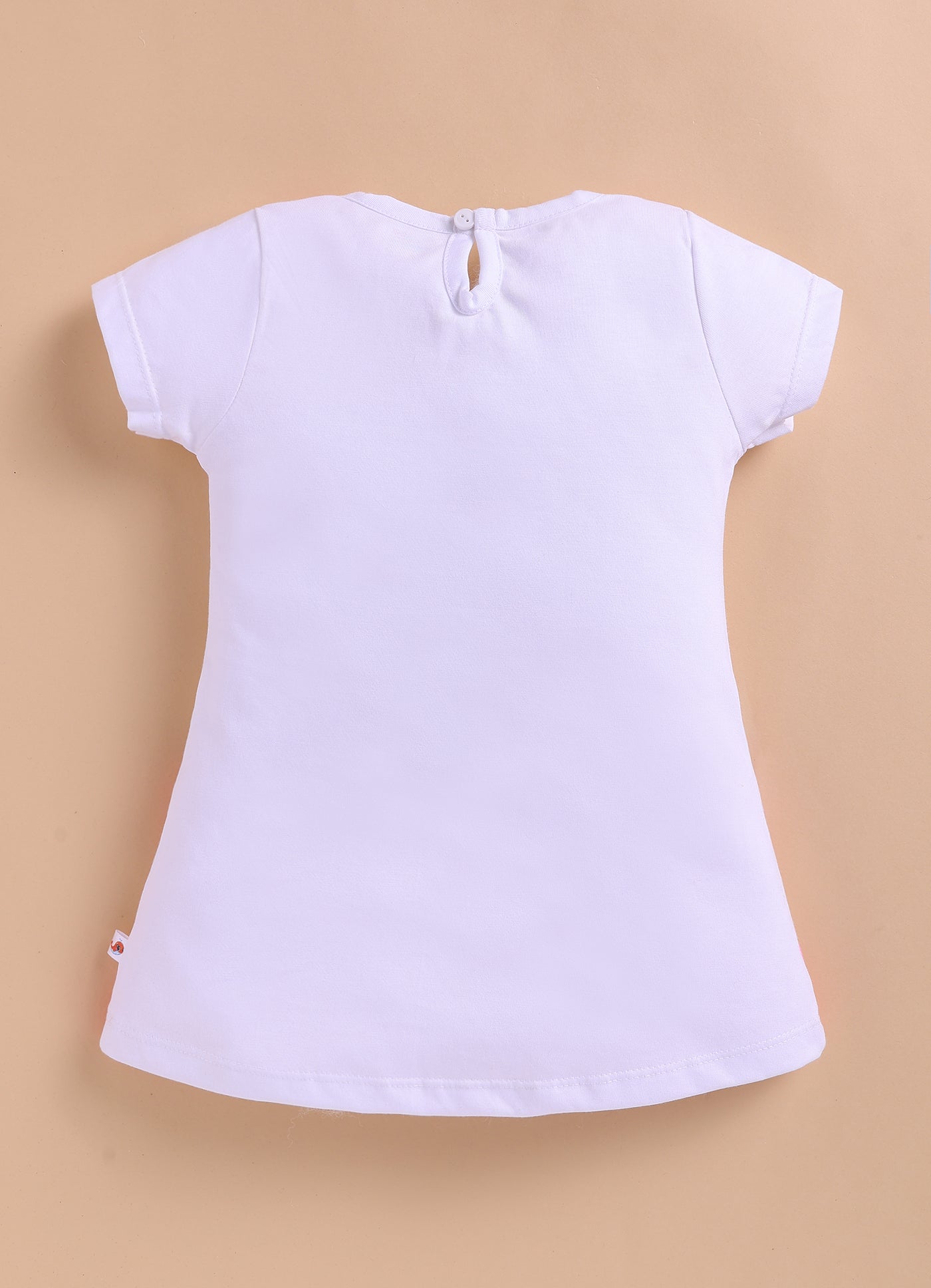 White Girls Cap Sleeves Frock / Dress