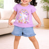 BUMZEE Peach & Lavender Girls Half Sleeves Cotton T-Shirts Pack Of 2