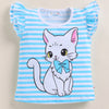 BUMZEE Yellow & Blue Girls Half Sleeves Cotton T-Shirts Pack Of 2