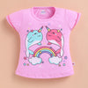 BUMZEE Green & Pink Girls Half Sleeves Cotton T-Shirts Pack Of 2