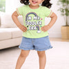 BUMZEE Green & Pink Girls Half Sleeves Cotton T-Shirts Pack Of 2