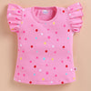 BUMZEE Pink & Blue Girls Half Sleeves Cotton T-Shirts Pack Of 2