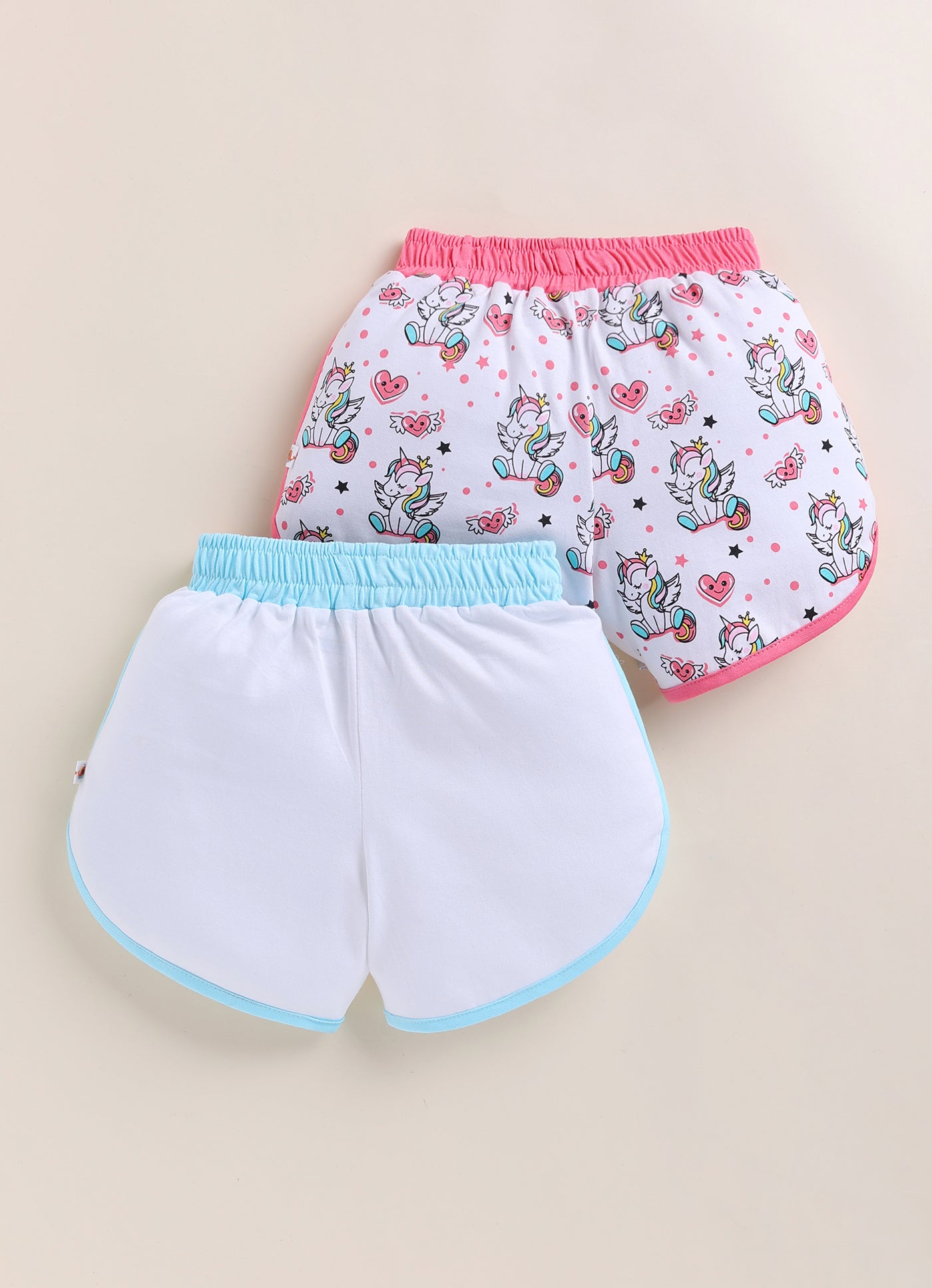 BUMZEE White Girls Shorts Pack Of 2