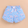 BUMZEE Pink & Sky Blue Girls Shorts Pack Of 2