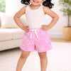 BUMZEE Pink & Sky Blue Girls Shorts Pack Of 2