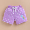 BUMZEE Yellow & Lavender Girls Shorts Pack Of 2