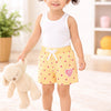 BUMZEE Yellow & Lavender Girls Shorts Pack Of 2