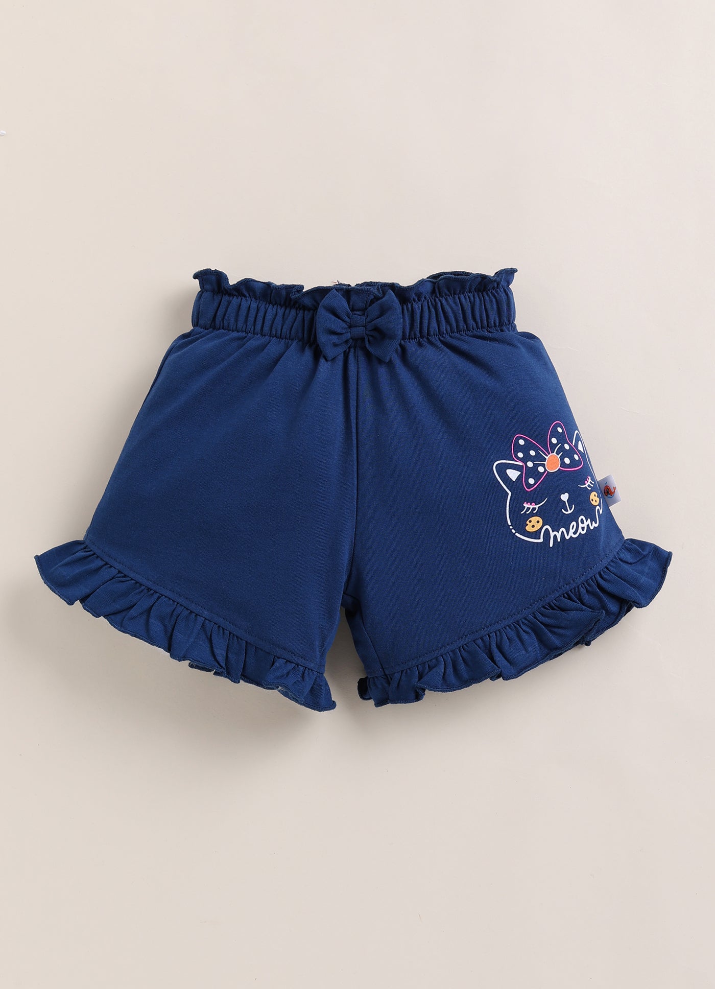 BUMZEE Green & Navy Girls Shorts Pack Of 2