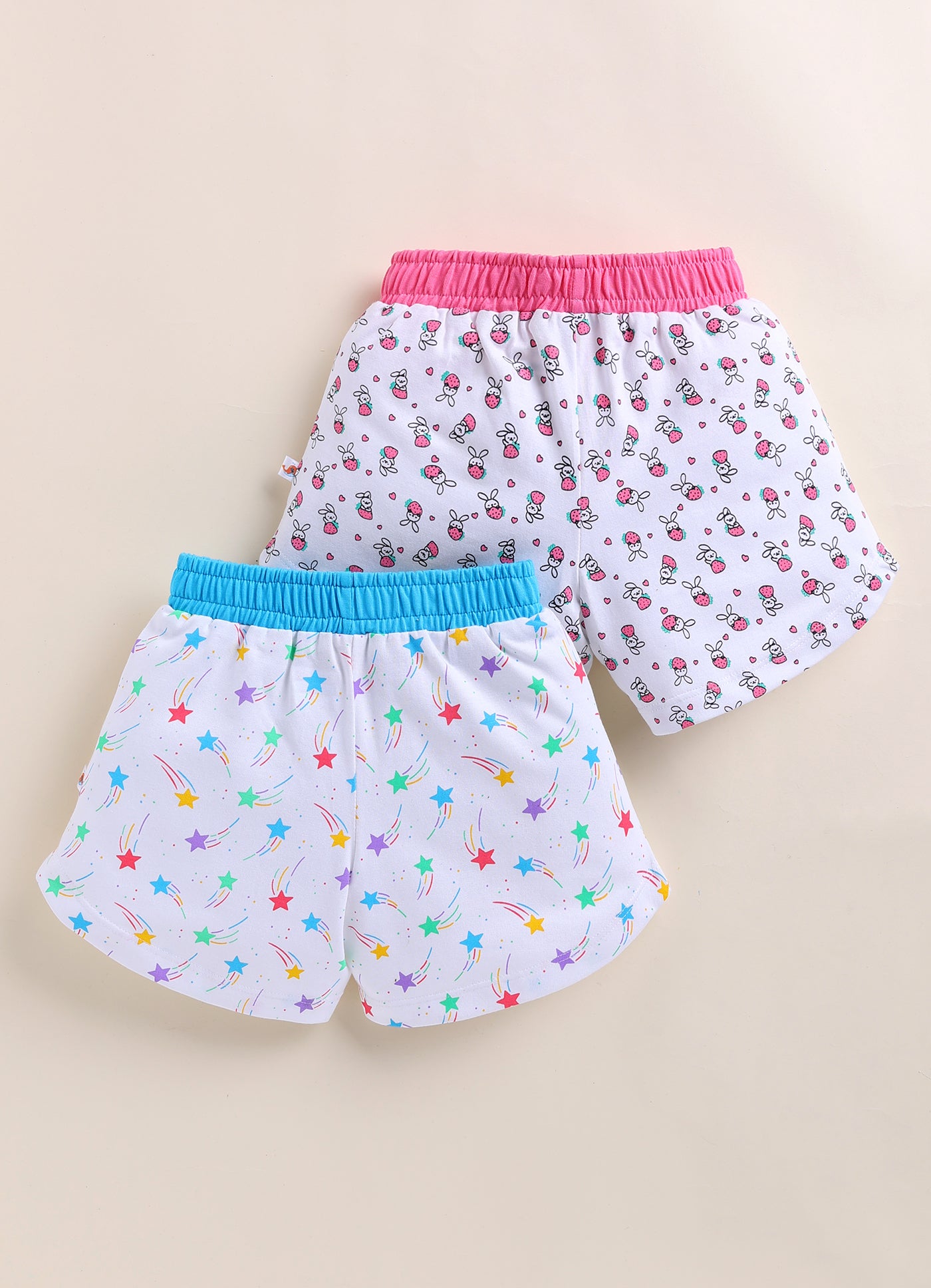 BUMZEE White Girls Shorts Pack Of 2