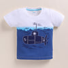 BUMZEE White & Blue Boys Half Sleeves Cotton T-Shirts Pack Of 2
