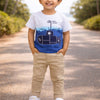 BUMZEE White & Blue Boys Half Sleeves Cotton T-Shirts Pack Of 2