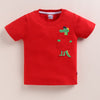 BUMZEE Red & White Boys Half Sleeves Cotton T-Shirts Pack Of 2
